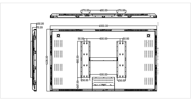 84寸液晶監視器尺寸圖