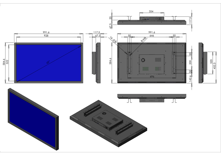 42寸液晶監視器尺寸圖