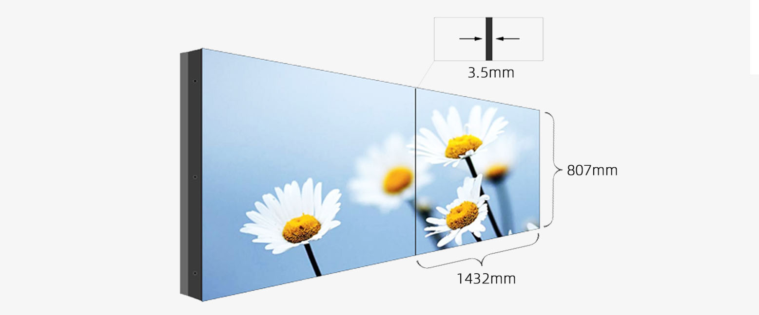 65寸拼接屏尺寸是多少?